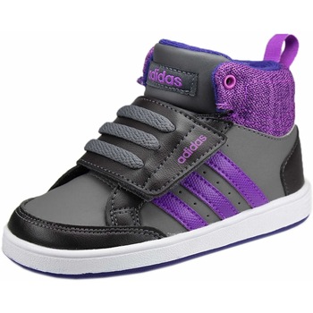 Pantofi sport copii Neo, Adidas, Piele ecologica, Negru/Mov, 21 EU Pantofi sport copii Neo, Adidas, Piele ecologica, Negru/Mov, 21 EU