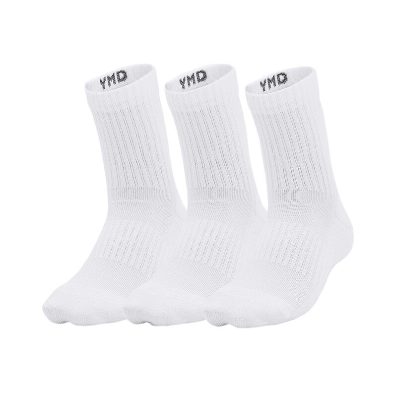 Set 3 Perechi Sosete Under Armour Core K 1365882-100, Baieti, Alb, 30-35