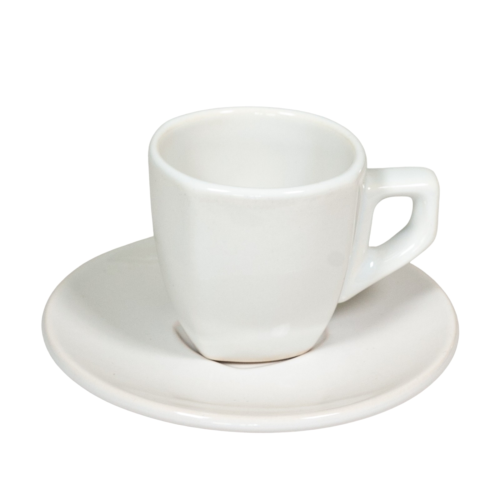 Set ceasca cu farfurie pentru expresso, Cesiro, 80 ml, Alb Arctic Mat