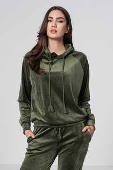 Hunkemoller, Hanorac de casa cu aspect catifelat, Verde Hunkemoller, Hanorac de casa cu aspect catifelat, Verde