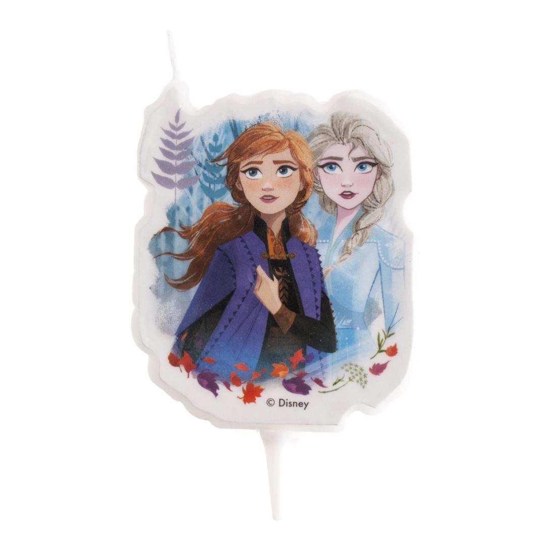 Lumanare aniversara pentru tort, model Frozen, 2D, 7.5 cm, multicolor