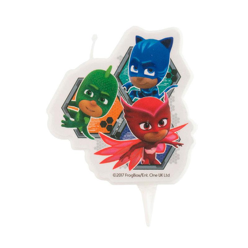 Lumanare aniversara pentru tort, PJ Mask, 2D, 7.5 cm, multicolor