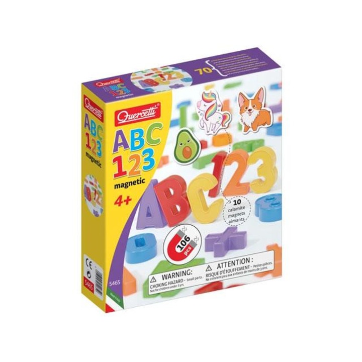 Quercetti: abc + 123 mágneses szett 106db-os