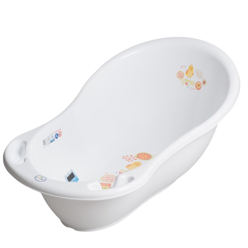 Cadita cu termometru 102 cm Tega Baby Folk FL-005-103, Alb