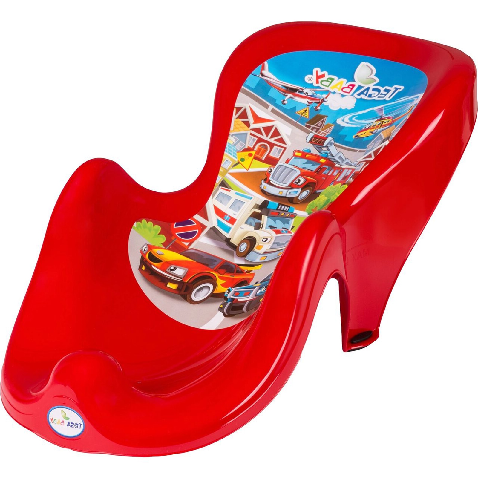 Suport anatomic pentru cadita cu ventuze de sustinere Tega Baby Cars CS-003-121, Rosu