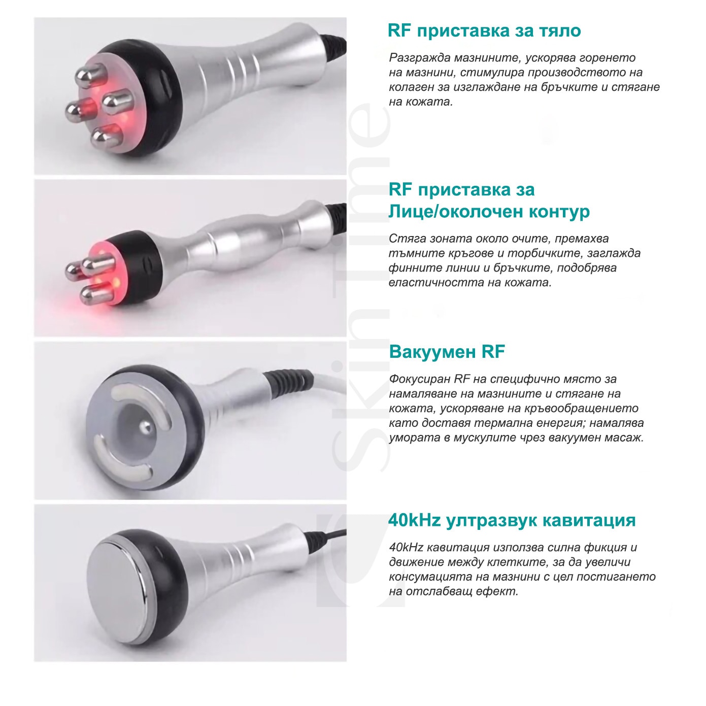 Dispozitiv multifunctional pentru fata si corp, SkinTime