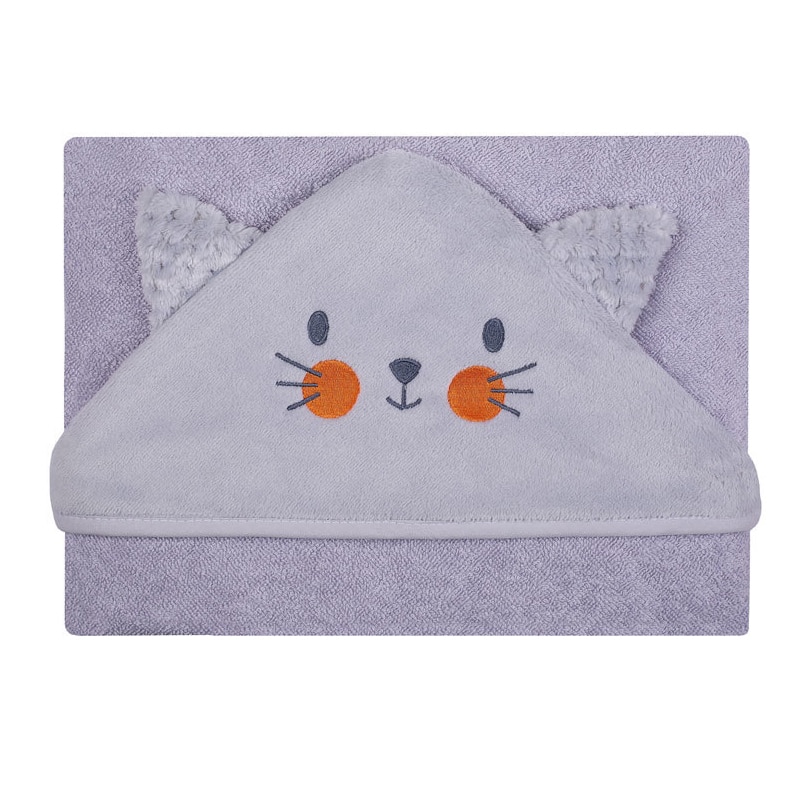 Prosop cu gluga pentru copii 100 x 100 cm Mini Junior 2687GR, Gri