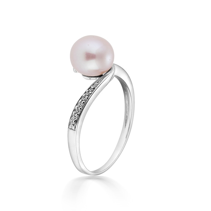 Пръстен Swan Pearls SH49RP54 Розова перла, Сребро 925