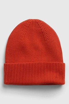 GAP, Caciula elastica tricotata din amestec de bumbac organic, Rosu vermilion GAP, Caciula elastica tricotata din amestec de bumbac organic, Rosu vermilion