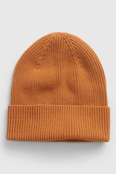 GAP, Caciula elastica tricotata din amestec de bumbac organic, Oranj persan GAP, Caciula elastica tricotata din amestec de bumbac organic, Oranj persan