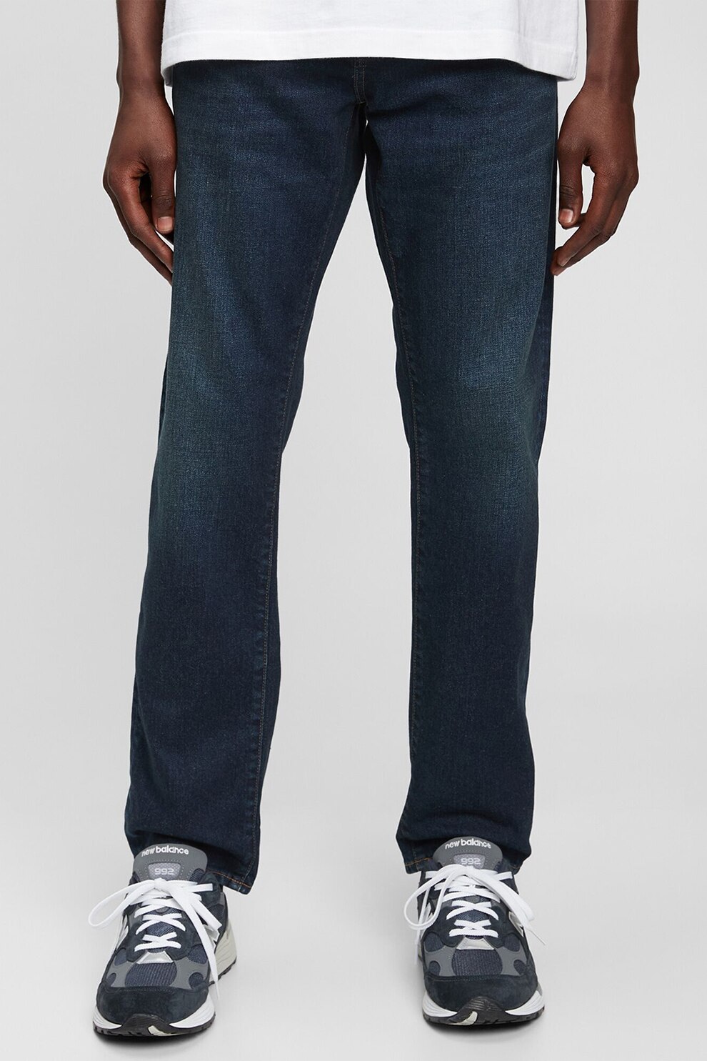 GAP, Blugi slim fit cu talie medie, Bleumarin inchis