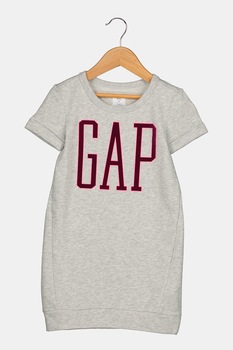 GAP, Rochie sport cu imprimeu logo, Gri melange GAP, Rochie sport cu imprimeu logo, Gri melange
