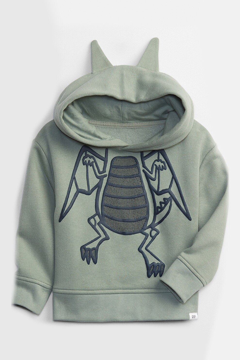 GAP, Hanorac cu imprimeu grafic, Verde pal/Bleumarin