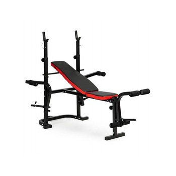 Banca de Exercitii Multifunctionala Bigshot BSBH11BLK, 170 x 124 x 50 cm, Negru - Rosu Banca de Exercitii Multifunctionala Bigshot BSBH11BLK, 170 x 124 x 50 cm, Negru - Rosu