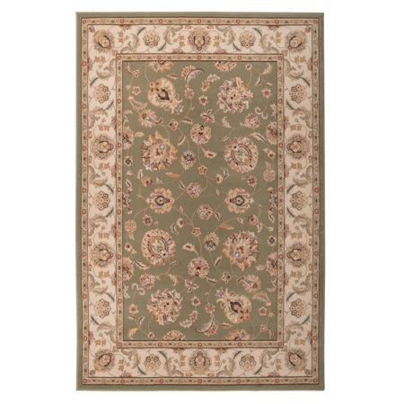 Covor lana 100% Bella 7338-1-51088, 80 x 150 cm, verde/bej, clasic