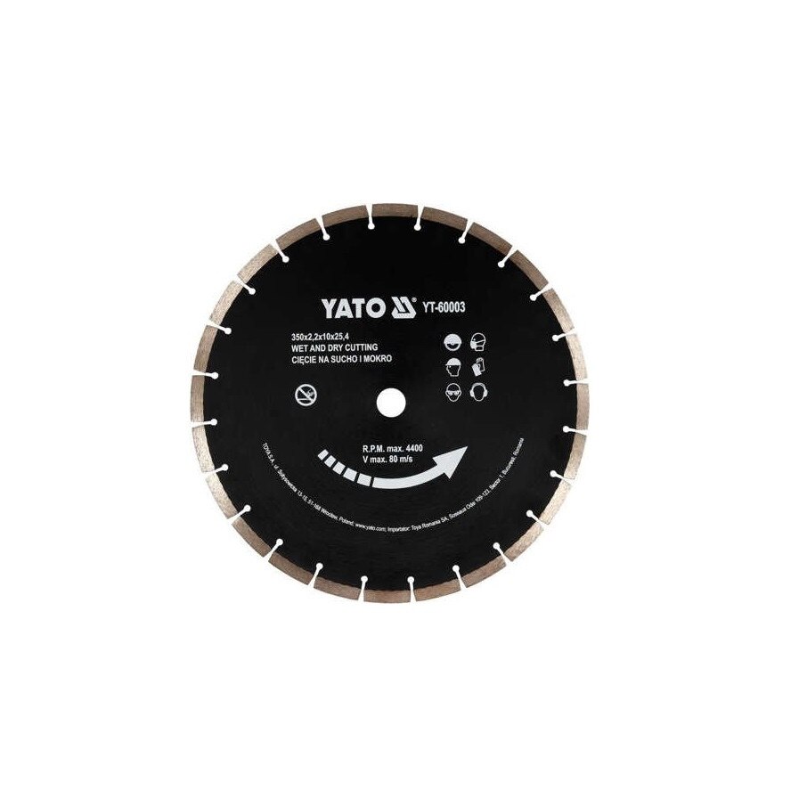 Disc diamant pentru beton 350x25.4MM, YT-60003