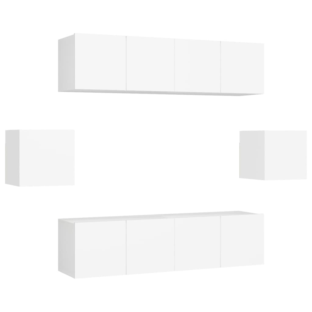 Set dulap TV vidaXL, .PAL, 60 x 30 x 30 cm, Alb