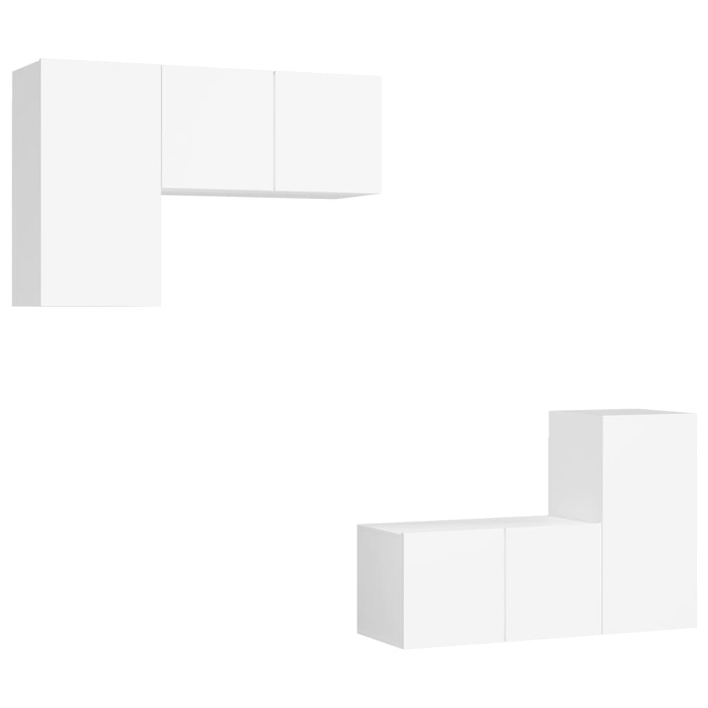 Set dulap TV. vidaXL, PAL, 60 x 30 x 30 cm, Alb