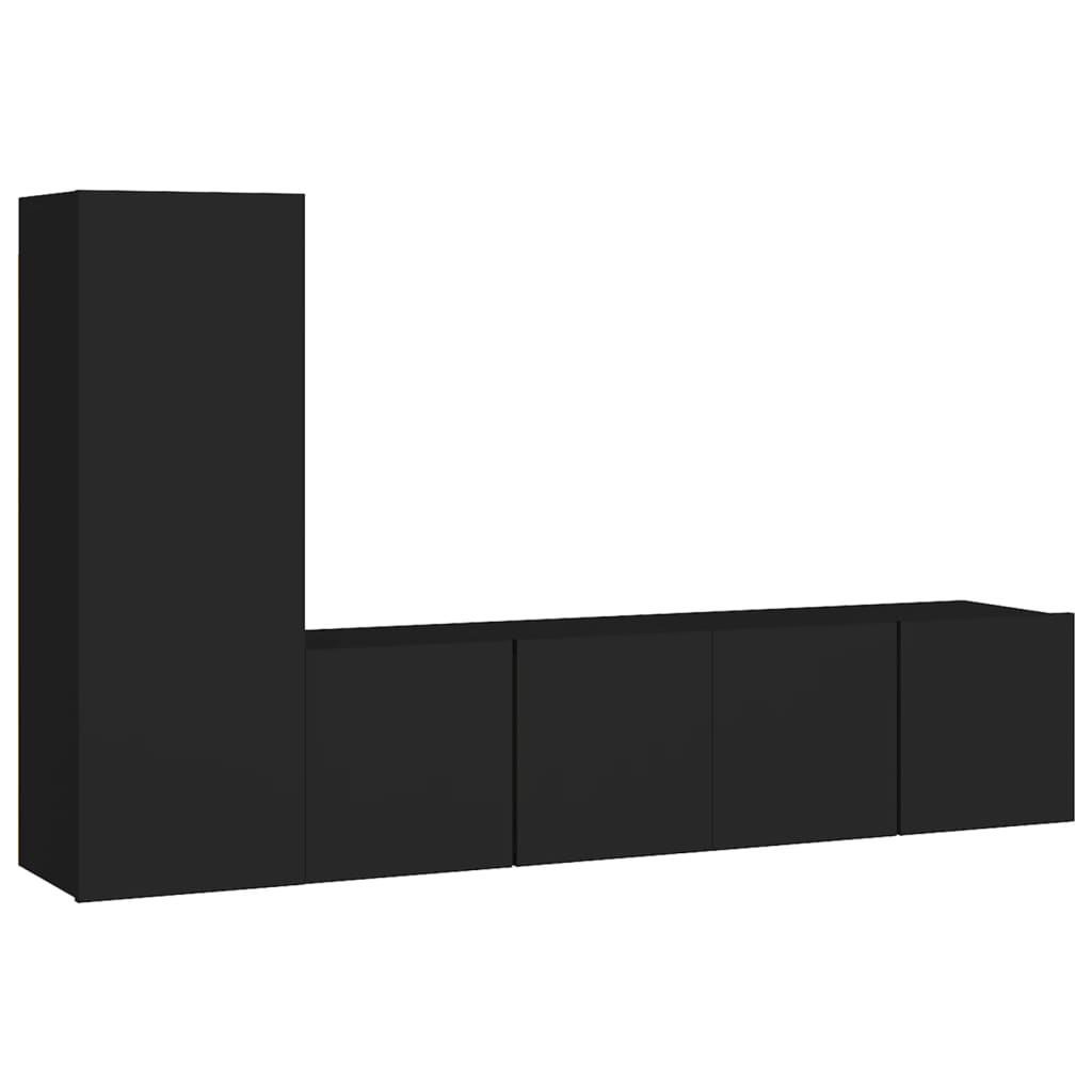 Set dulap TV vidaXL, PAL, 60 x 30 x 30 cm, Negru