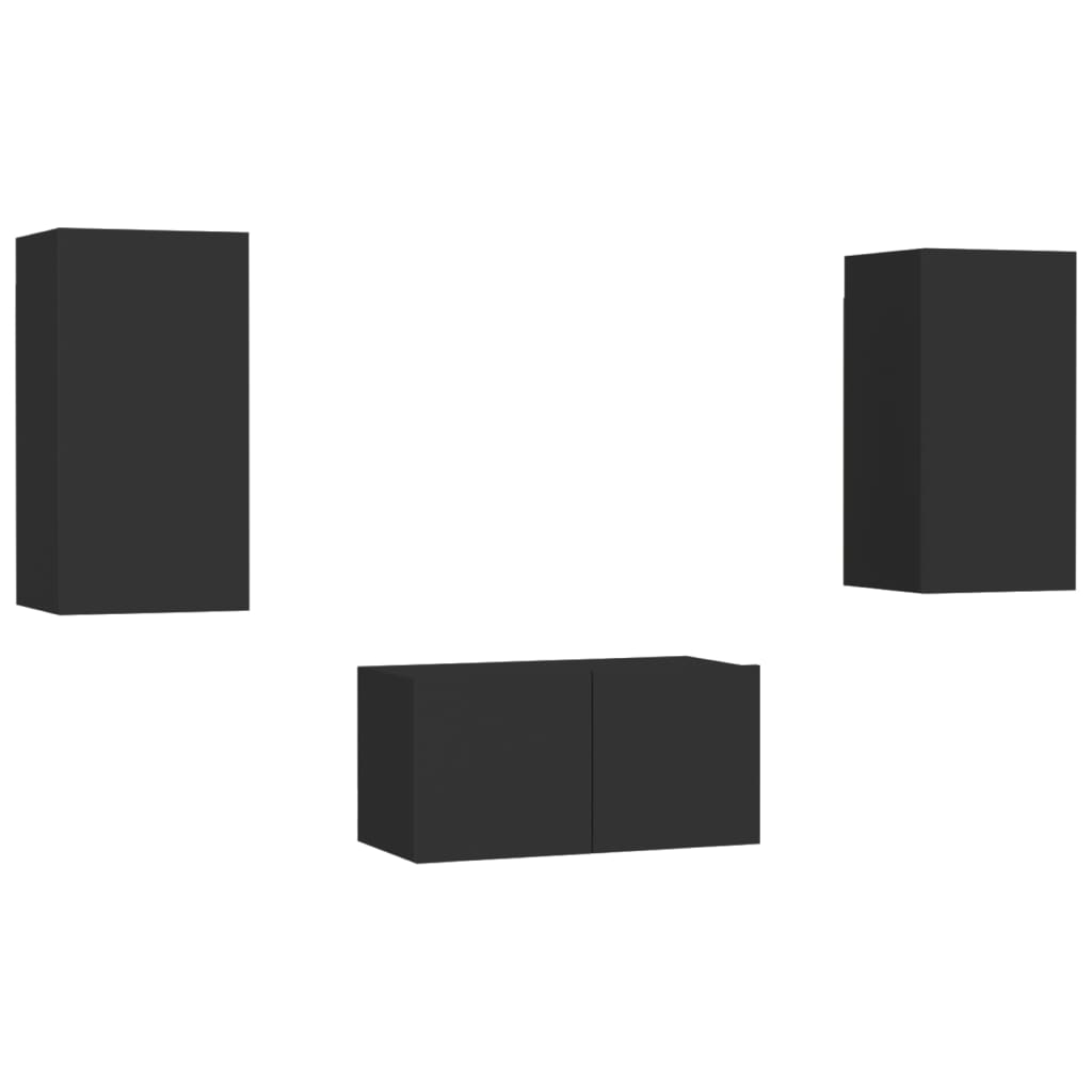 Comoda TV vidaXL, PAL, 60 x 30 x 30 cm, Negru