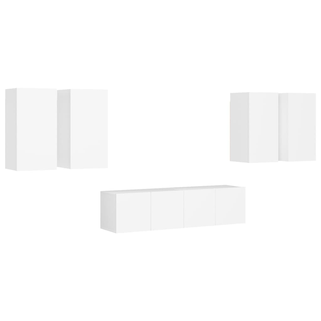 Set dulap TV vidaXL, PAL, 30.5 x 30 x 60 cm, Alb