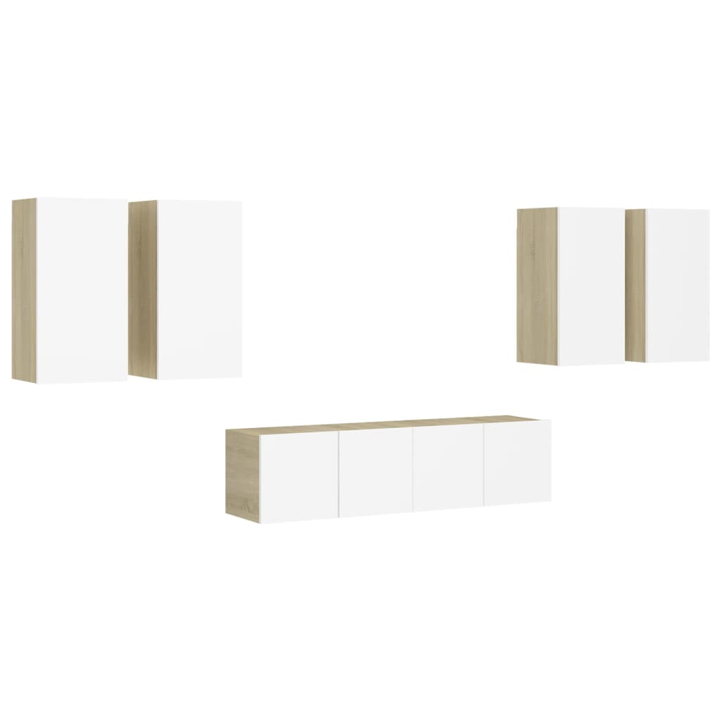 Set dulap TV vidaXL, PAL, 30.5 x 30 x 60 cm, Bej