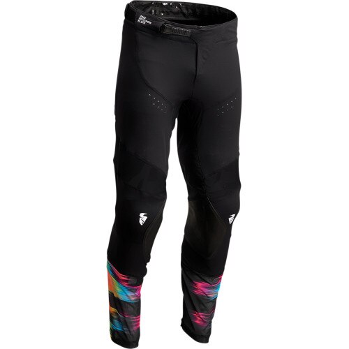 Pantaloni atv/cross Thor Prime Theory, culoare negru/multicolor, marime 28