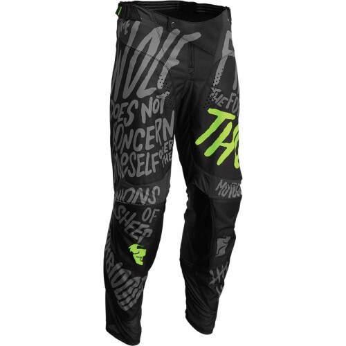 Pantaloni atv/cross Thor Pulse Counting Sheep, culoare negru/acid, marime 28