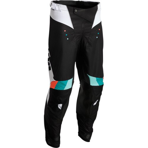 Pantaloni atv/cross Thor Pulse React, culoare alb/negru, marime 32