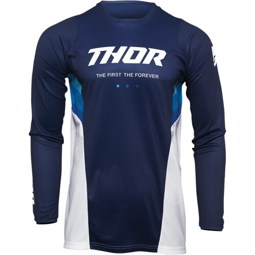 Tricou atv/cross Thor Pulse React, culoare bleumarin/alb, marime L