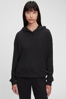 GAP, Hanorac din amestec de bumbac cu striatii, Negru GAP, Hanorac din amestec de bumbac cu striatii, Negru