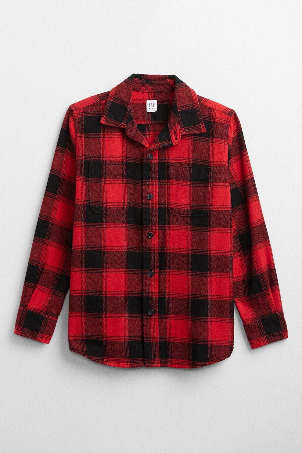 GAP, Camasa din flanel cu model in carouri, Rosu/Negru