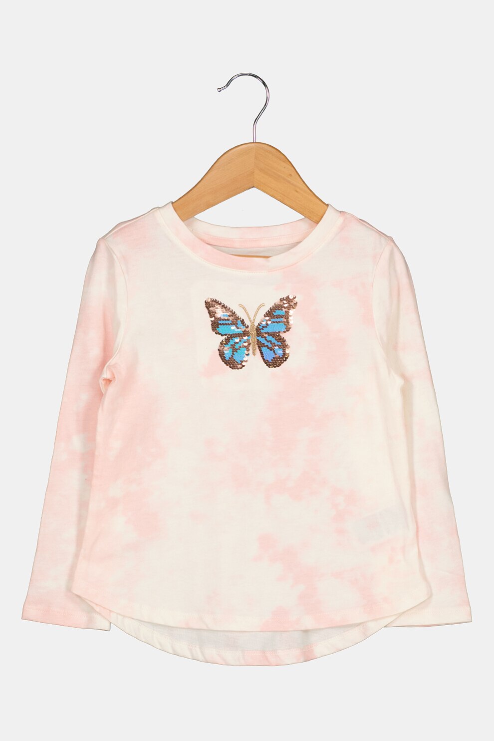 GAP, Bluza cu decolteu la baza gatului, Roz/Alb/Maro bronz