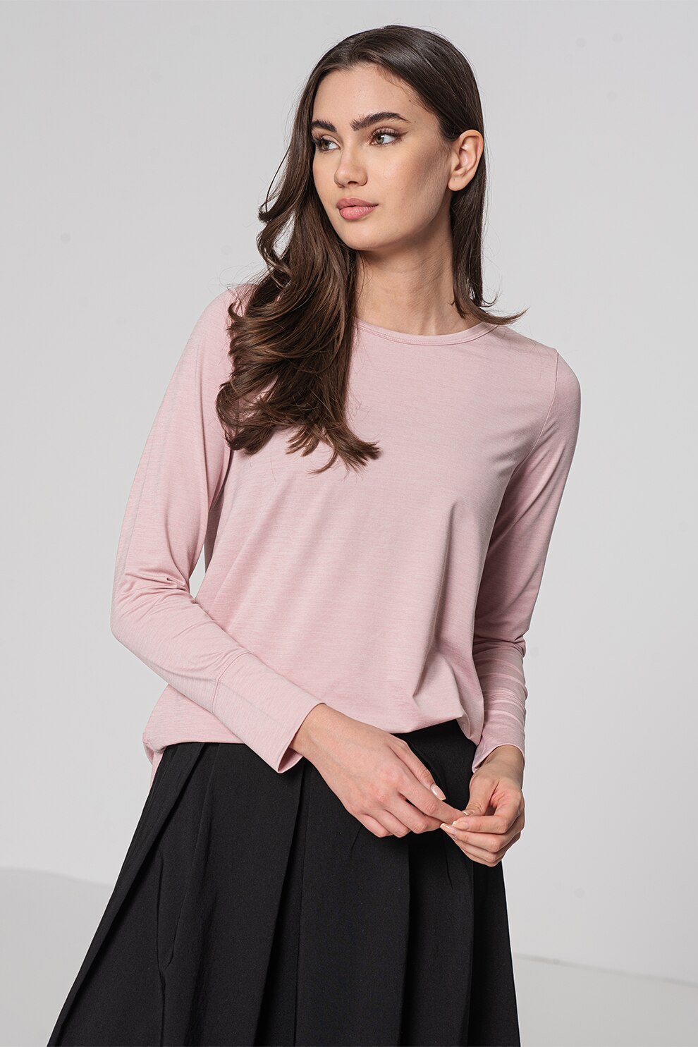 GAP, Bluza cu decolteu rotund, Roz prafuit