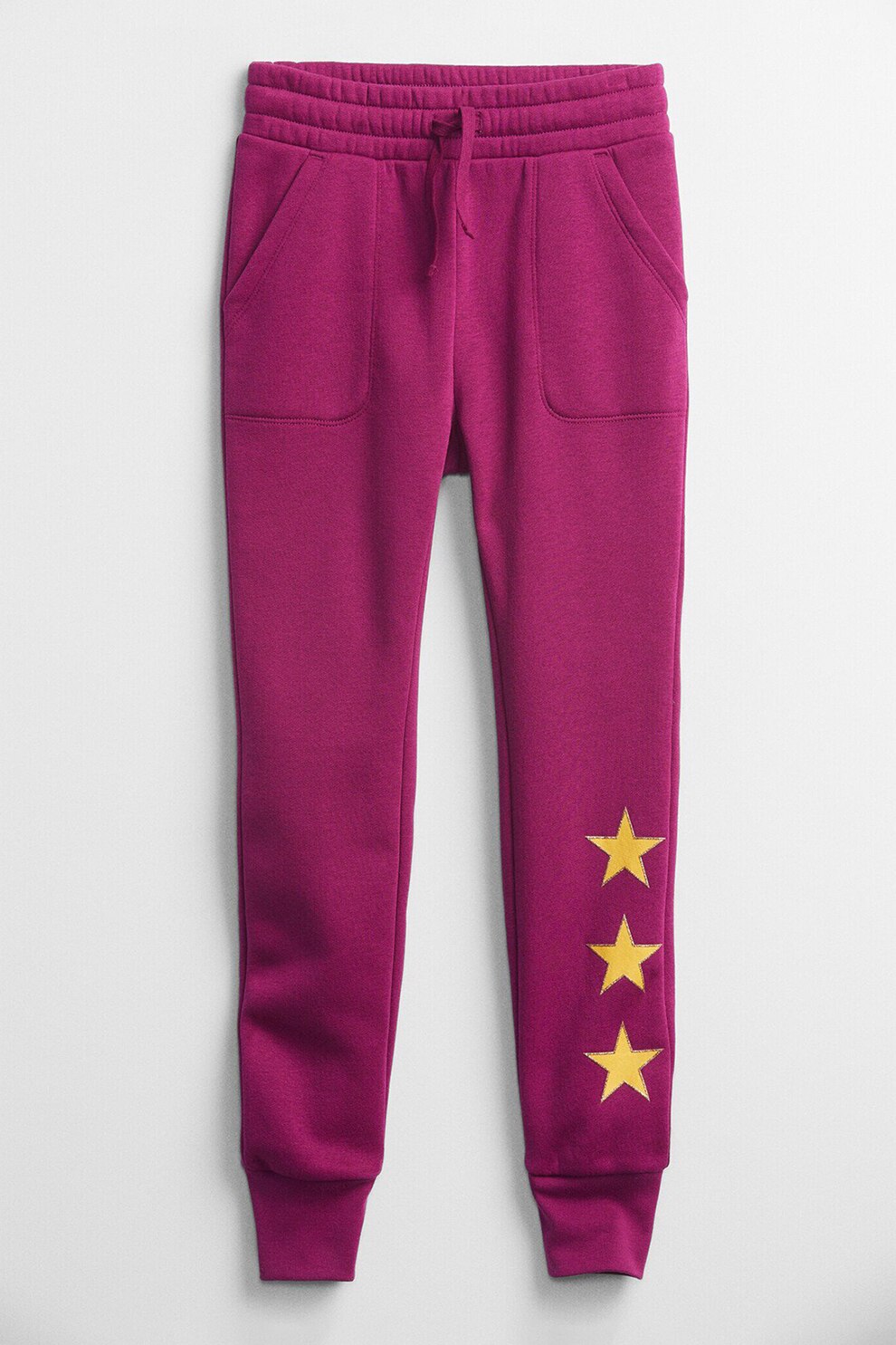 GAP, Pantaloni sport cu snur si model, Violet tyrian