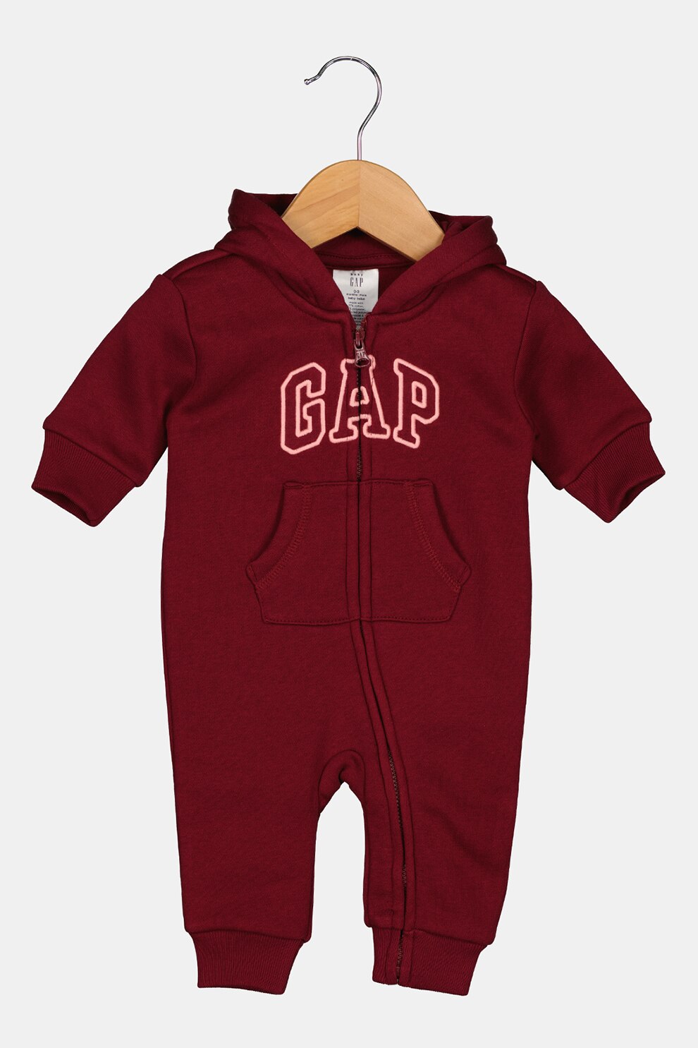 GAP, Salopeta cu fermoar si logo, Visiniu