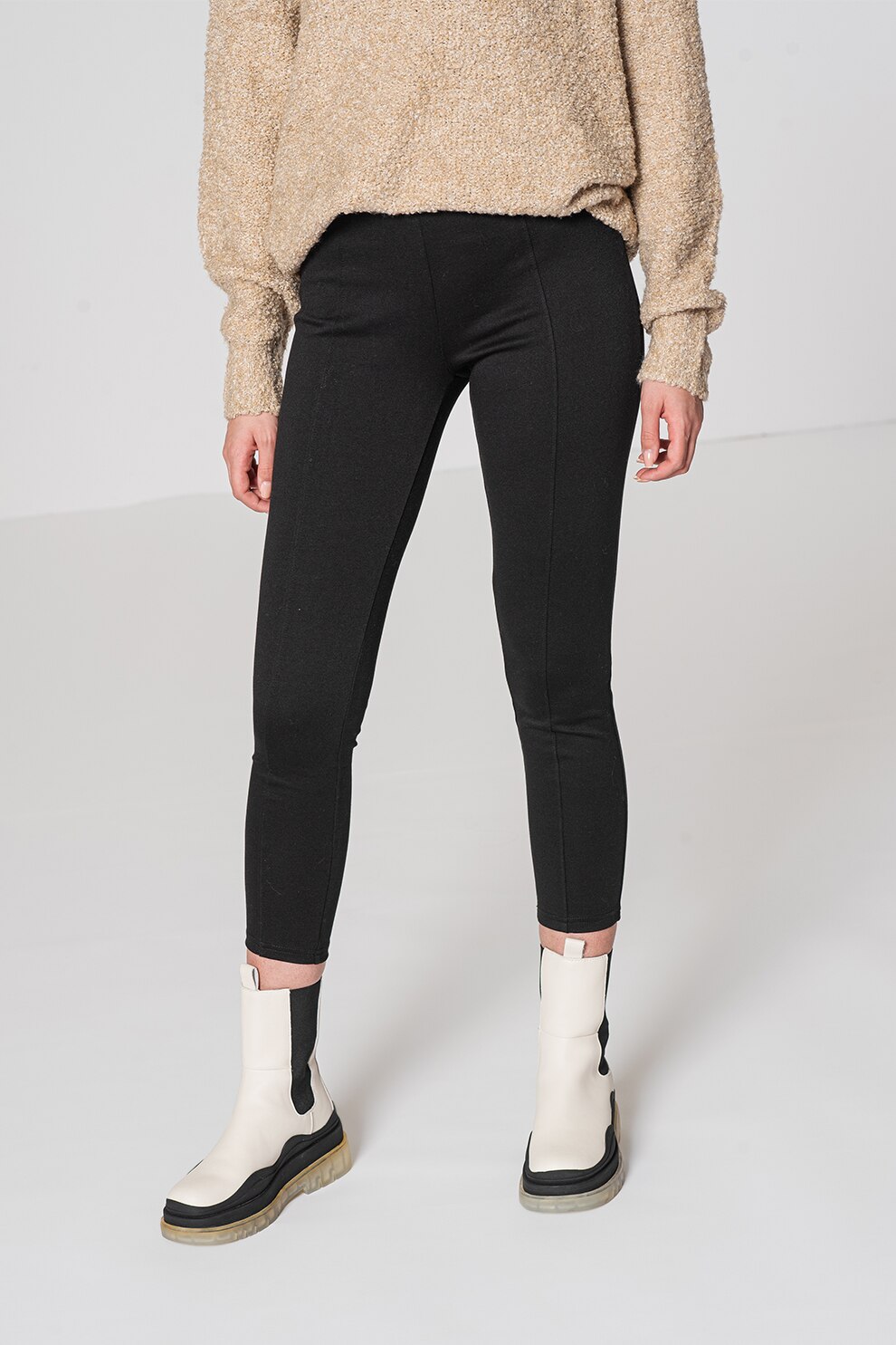 GAP, Colanti crop cu talie medie, Negru