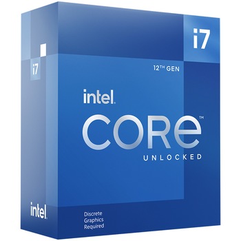 Procesor Intel® Core™ i7-12700KF Alder Lake, 3.6GHz, 25MB, fara grafica integrata, Socket 1700 Procesor Intel® Core™ i7-12700KF Alder Lake, 3.6GHz, 25MB, fara grafica integrata, Socket 1700