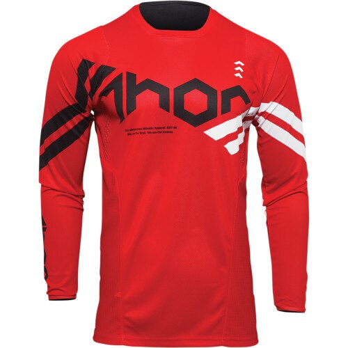 Tricou atv/cross Thor Pulse Cube, culoare rosu/negru, marime 3XL