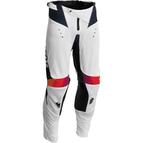 Pantaloni atv/cross Thor React Pulse, culoare alb/negru, marime 44