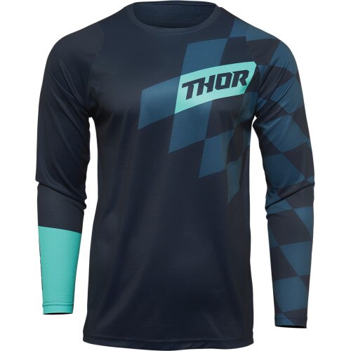 Tricou atv/cross Thor Birdrock, culoare bleumarin/menta, marime 4XL