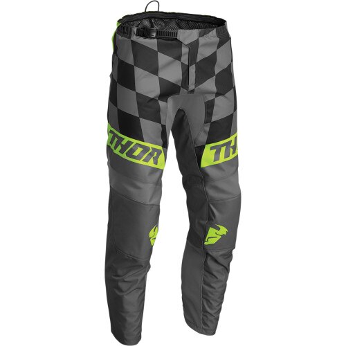 Pantaloni atv/cross Thor Birdrock, culoare gri/acid, marime 32