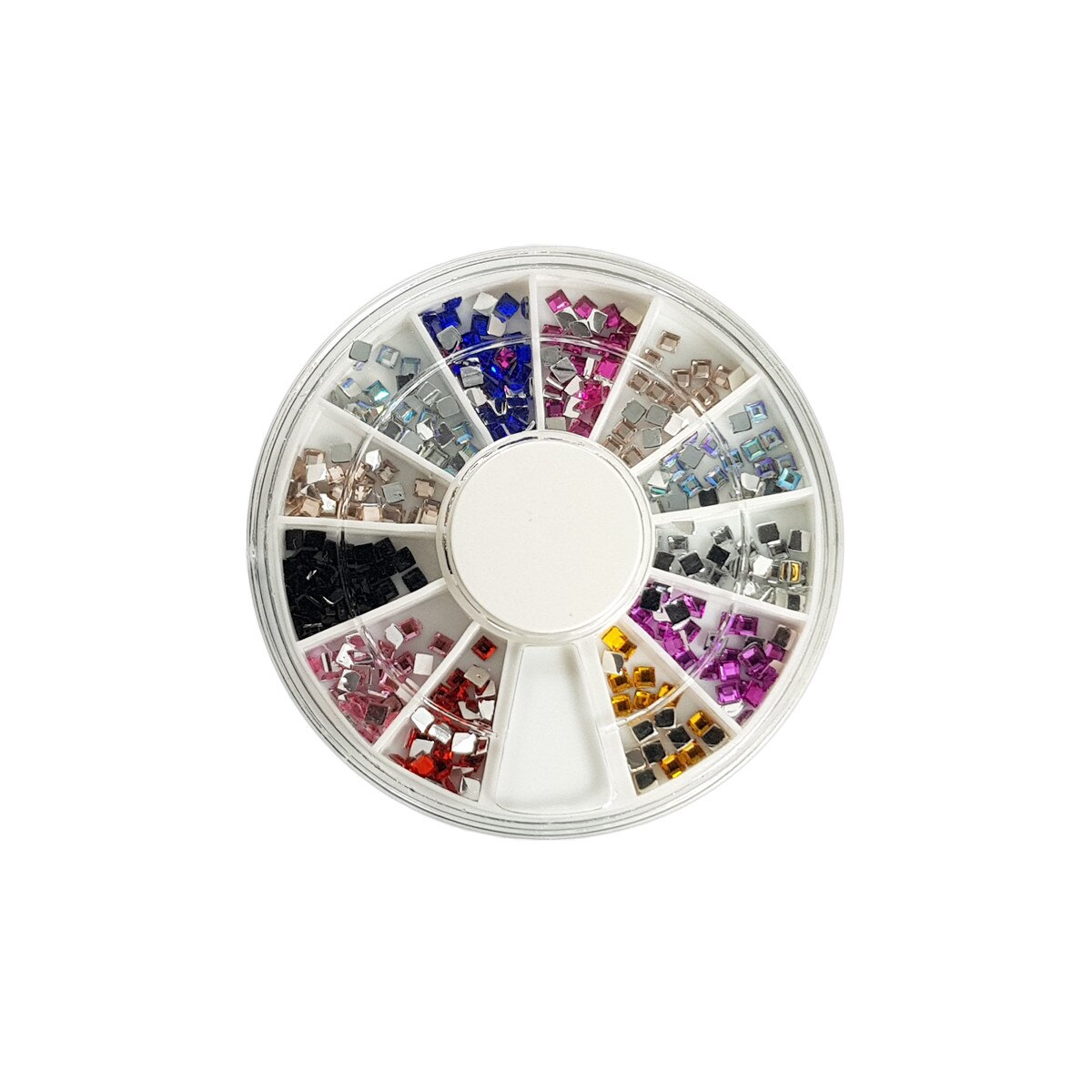 Set stras, MoonbasaNails, 1000buc, 347, Multicolor