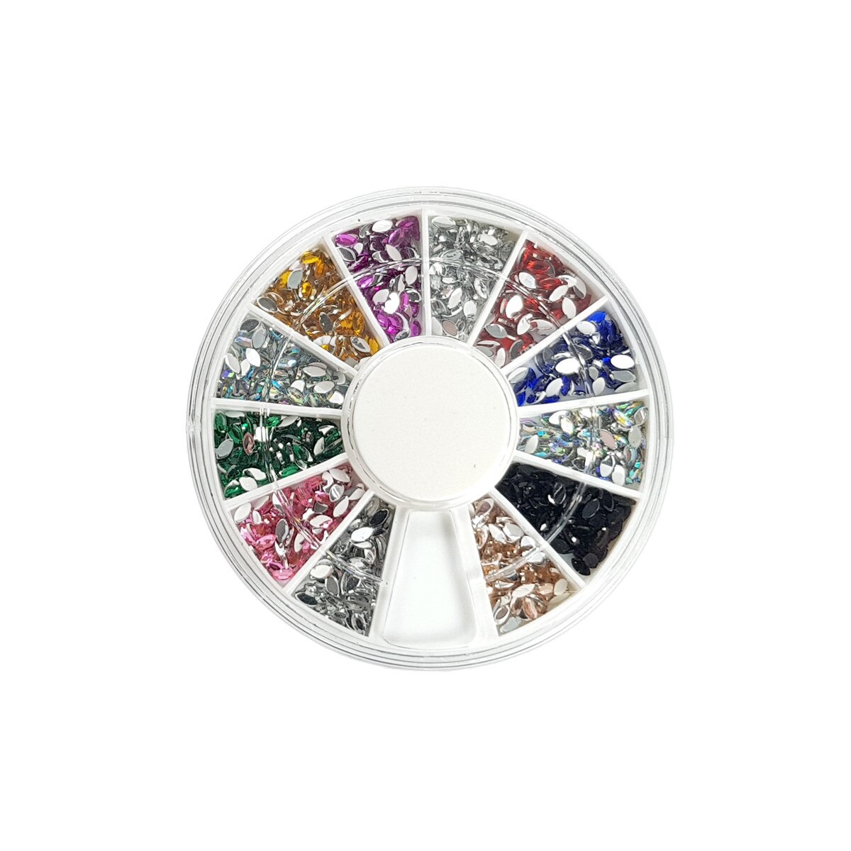 Set stras, MoonbasaNails, 1000buc, 343, Multicolor