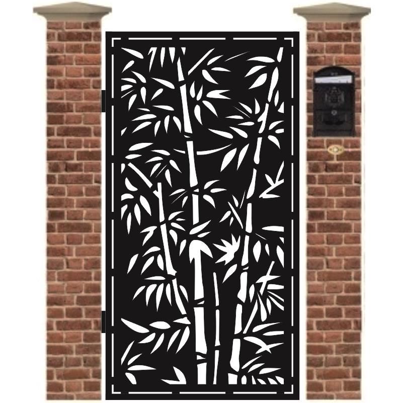 Poarta pietonala din tabla debitata cu plasma BAMBUS2 1940 x 990 mm