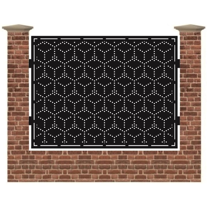 Panou de gard mare din tabla debitata cu plasma MAX METRO 1500x1940 mm