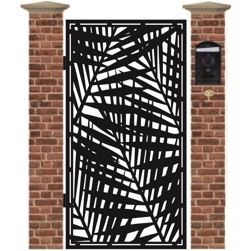 Poarta pietonala din tabla debitata cu plasma PALM2 1940 x 990 mm