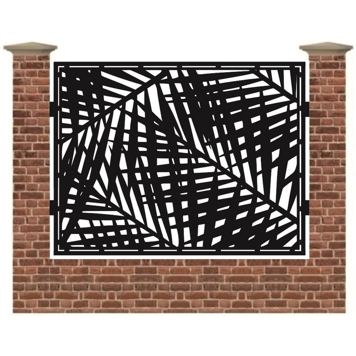 Panou de gard mare din tabla debitata cu plasma MAX PALM2 1500x1940 mm