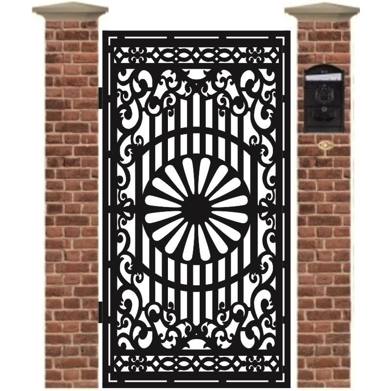 Poarta pietonala din tabla debitata cu plasma NOBLE 1940 x 990 mm