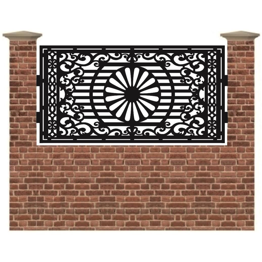 Panou de gard mic din tabla debitata cu plasma NOBLE 990x1940 mm